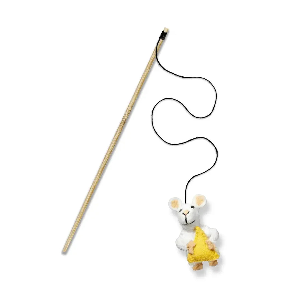 Monty Jack Mouse Eco Cat Toy Teaser with Catnip